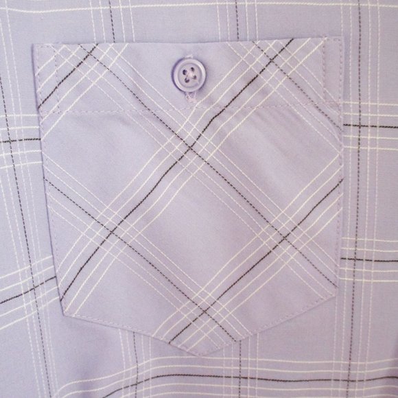 Essentials By Maggie Long Sleeve Blouse, Lavender Plaid, Roll Tabs, Size 26/28 - Picture 3 of 10